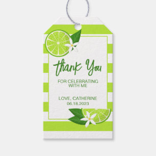 Étiquettes-cadeau Botanique Citrus Citrus été fête d'anniversaire