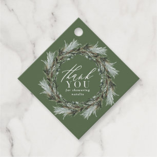Étiquettes Cadeau Botanique élégant baby shower moderne merci