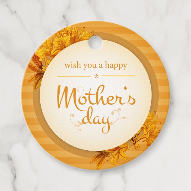 Étiquettes Cadeau Botanique pour la fête des mères (Devant)