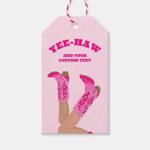 Étiquettes-cadeau Bottes de cowgirl personnalisées