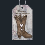 Étiquettes-cadeau Bottes de cowgirl rose rustique mignonnes pour dou<br><div class="desc">Articles assortis disponibles.</div>