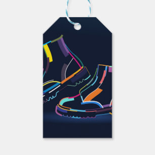 Étiquettes-cadeau Bottes Homme multicolores