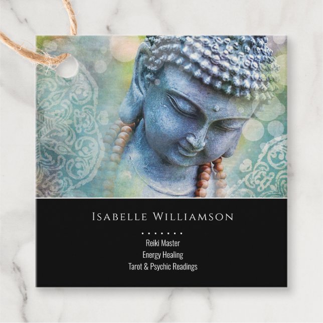 Étiquettes Cadeau Bouddha Zen Reiki Méditation Yoga Sacré Spirituel (Devant)