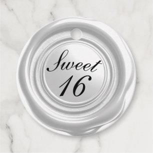 Étiquettes Cadeau Bougie blanche cire de scellé goutte de mariage do