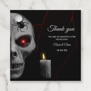 Étiquettes Cadeau Bougie d'araignée gothique - Halloween Moody foncé