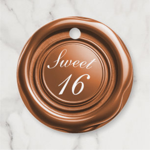 Étiquettes Cadeau Bougie Épice Orange Cire Joint Tomber Mariage Douc