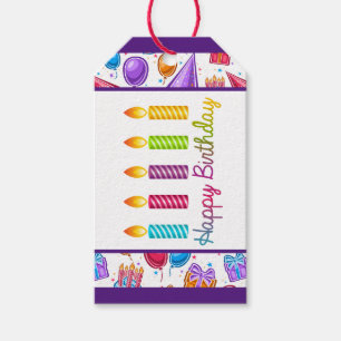 Étiquettes-cadeau Bougies d'anniversaire