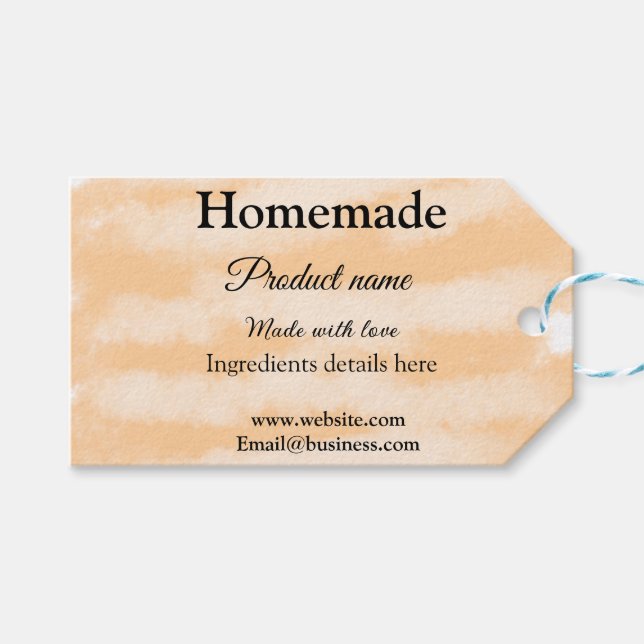 Étiquettes-cadeau Boulangerie maison faite avec amour ajouter texte  (Devant (Horizontal))