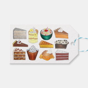 Étiquettes-cadeau Boulangerie Sud Desserts alimentaires USA Amérique