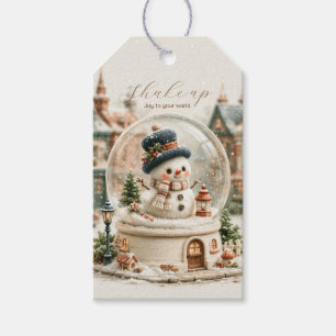Étiquettes-cadeau Boule à neige bonhomme de neige mignon