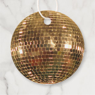Étiquettes Cadeau Boule Disco 2 en miroir