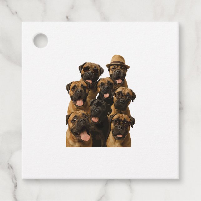 Étiquettes Cadeau Bouledogue mastiff (Devant)