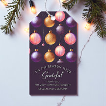 Boules dorées roses pour Noël d'entreprise reconna