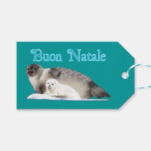 Étiquettes-cadeau Bouon Natale - Sceau annelé