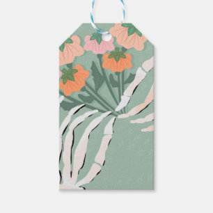 Étiquettes-cadeau Bouquet de citrouilles squelettes Halloween 