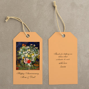 Étiquettes-cadeau Bouquet de fleurs dans un vase de Vincent Van Gogh