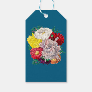 Étiquettes-cadeau Bouquet de fleurs sauvages botaniques vintage vibr