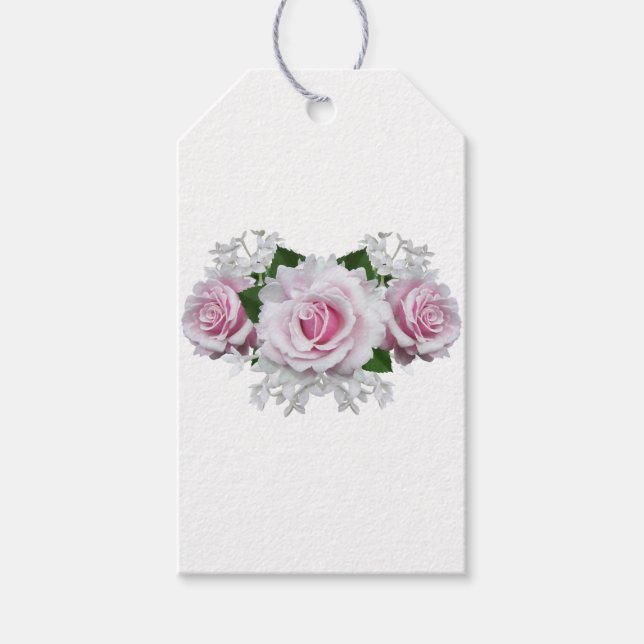 Étiquettes-cadeau Bouquet rose (Devant)