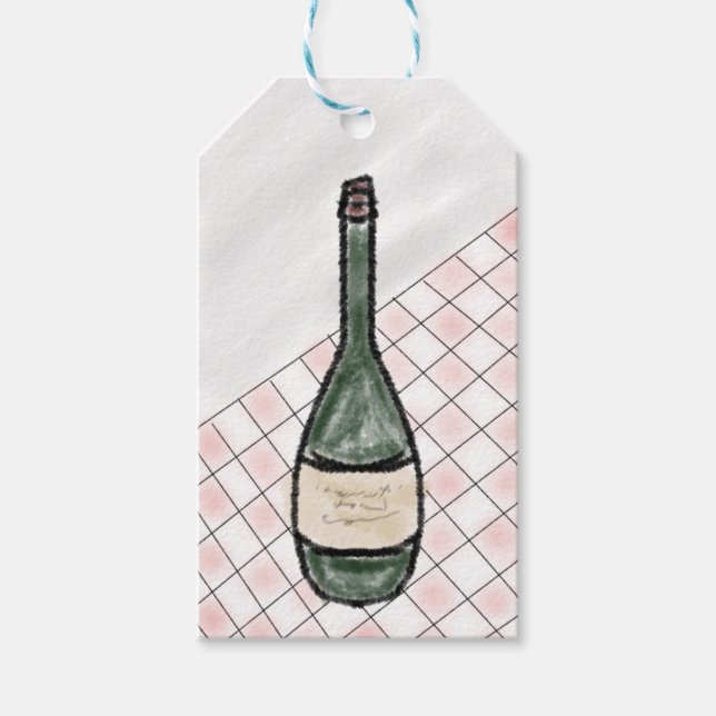 Étiquettes-cadeau Bouteille à vin (Devant)