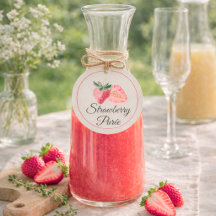 Bouteille de bar à Mimosa à la purée de fraise