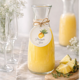 Étiquettes Cadeau Bouteille de bar à Mimosa au jus d'ananas