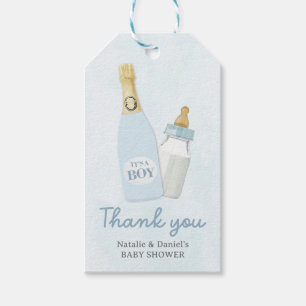 Étiquettes-cadeau Bouteilles Poppin' Boy Baby shower Favoriser les é