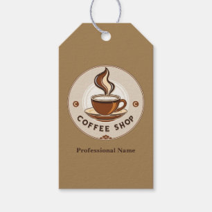 Étiquettes-cadeau Boutique de café minimal moderne