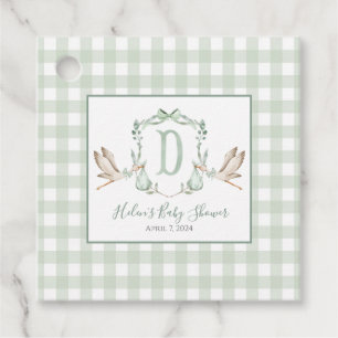 Étiquettes Cadeau Boutique Garçon Vert En vichy Favoriser Tags