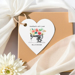 Étiquettes Cadeau Boutique sur mesure de la machine à coudre noire
