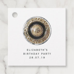 Étiquettes Cadeau Bouton vintage