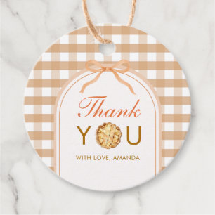 Étiquettes Cadeau Bow Notre Merci À Tarte À Petite Cutie En vichy Au