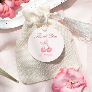Étiquettes Cadeau Bows & Babes Coquette Cerises Enterrement de Vie d