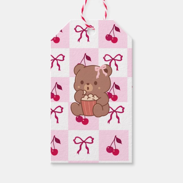 Étiquettes-cadeau Bows & Bears Gift Tags (Devant)
