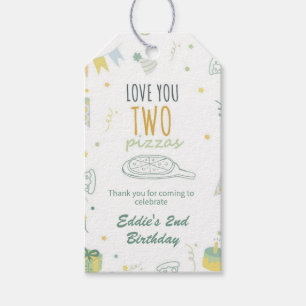 Étiquettes-cadeau Boy 2nd Birthday Pizza Party Tags cadeaux Merci