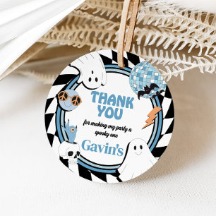 Étiquettes Cadeau Boy Retro Ghost Halloween Anniversaire