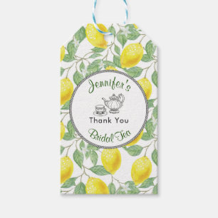 Étiquettes-cadeau Branche de citron et Merci de Fête des mariées de
