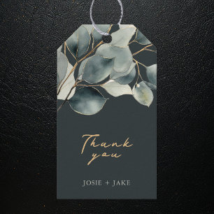 Étiquettes-cadeau Branche Eucalyptus jolie marque de mariage feuille