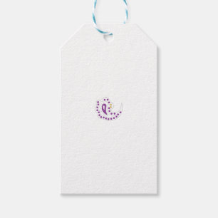 Étiquettes-cadeau Bransoletka z serduszkiem Style, aubergine légère