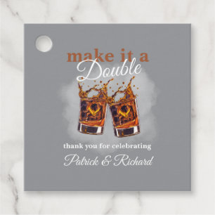 Étiquettes Cadeau Bravo en faire une double fête Whiskey Glass