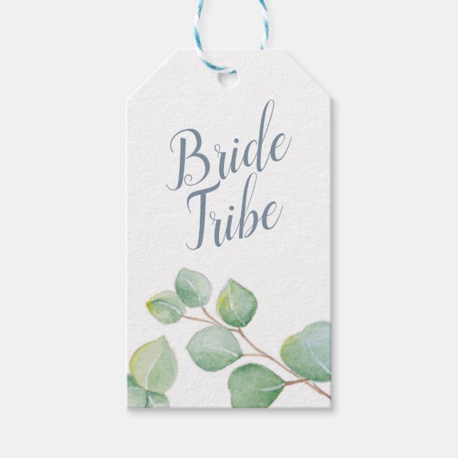 Étiquettes-cadeau BRIDESMAID PROPOSAL card, Eucalyptus vert (Devant)