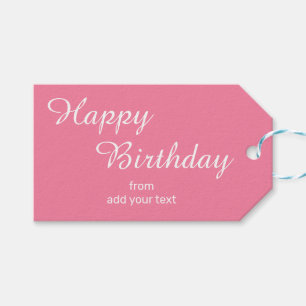 Étiquettes-cadeau Bright Flamant rose rose Anniversaire Balises cade
