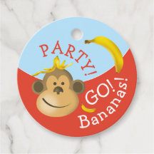 Bright Gras Coloré Go Bananes Monkey Party
