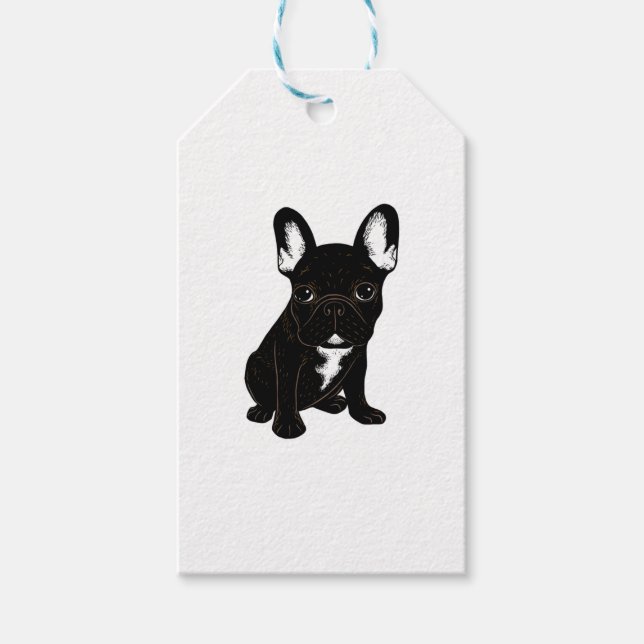 Étiquettes-cadeau Brindle French Bulldog (Devant)