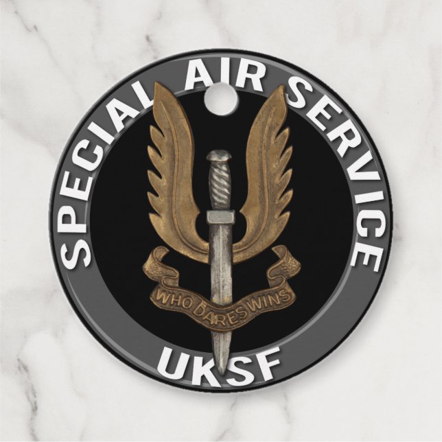 Étiquettes Cadeau British Special Air Service SAS (Devant)