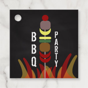 Étiquettes Cadeau Brochettes de viande BBQ Cook Out Party Classique