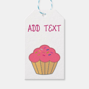 Étiquettes-cadeau Broderie de cupcake à fraise Imprimer
