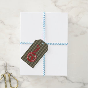 Étiquettes-cadeau Brodie Chasse Clan écossais Patiné Tartan
