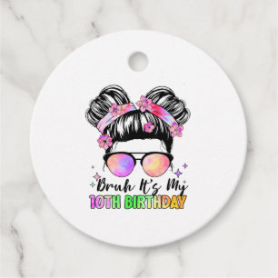 Étiquettes Cadeau Bruh C'est mon 10e anniversaire 10 ans
