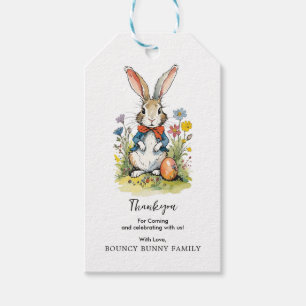 Étiquettes-cadeau Brunch de Pâques et chasse aux oeufs   Bunny Fleur