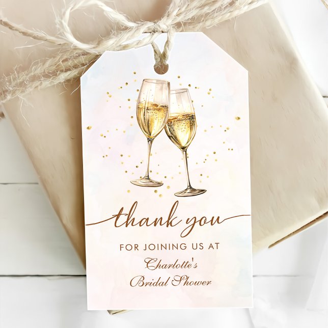 Étiquettes-cadeau Brunch et Champagne Pétillant Enterrement de Vie d (Créateur téléchargé)